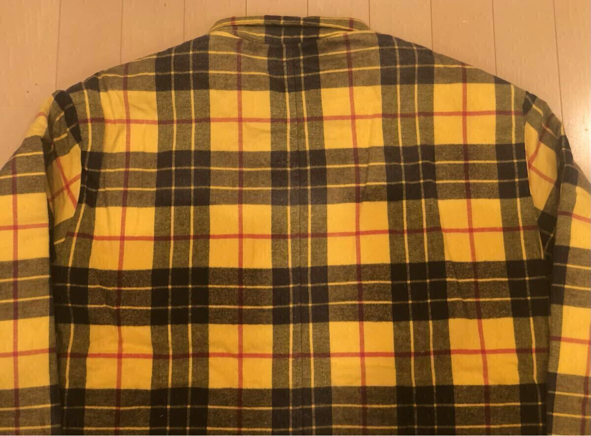 1円 Supreme Quilted Plaid Shirt XL Yellow シュプリーム キルテッド プレイド シャツ ネルシャツ チェック 長袖シャツ boxlogo ボックス_画像5