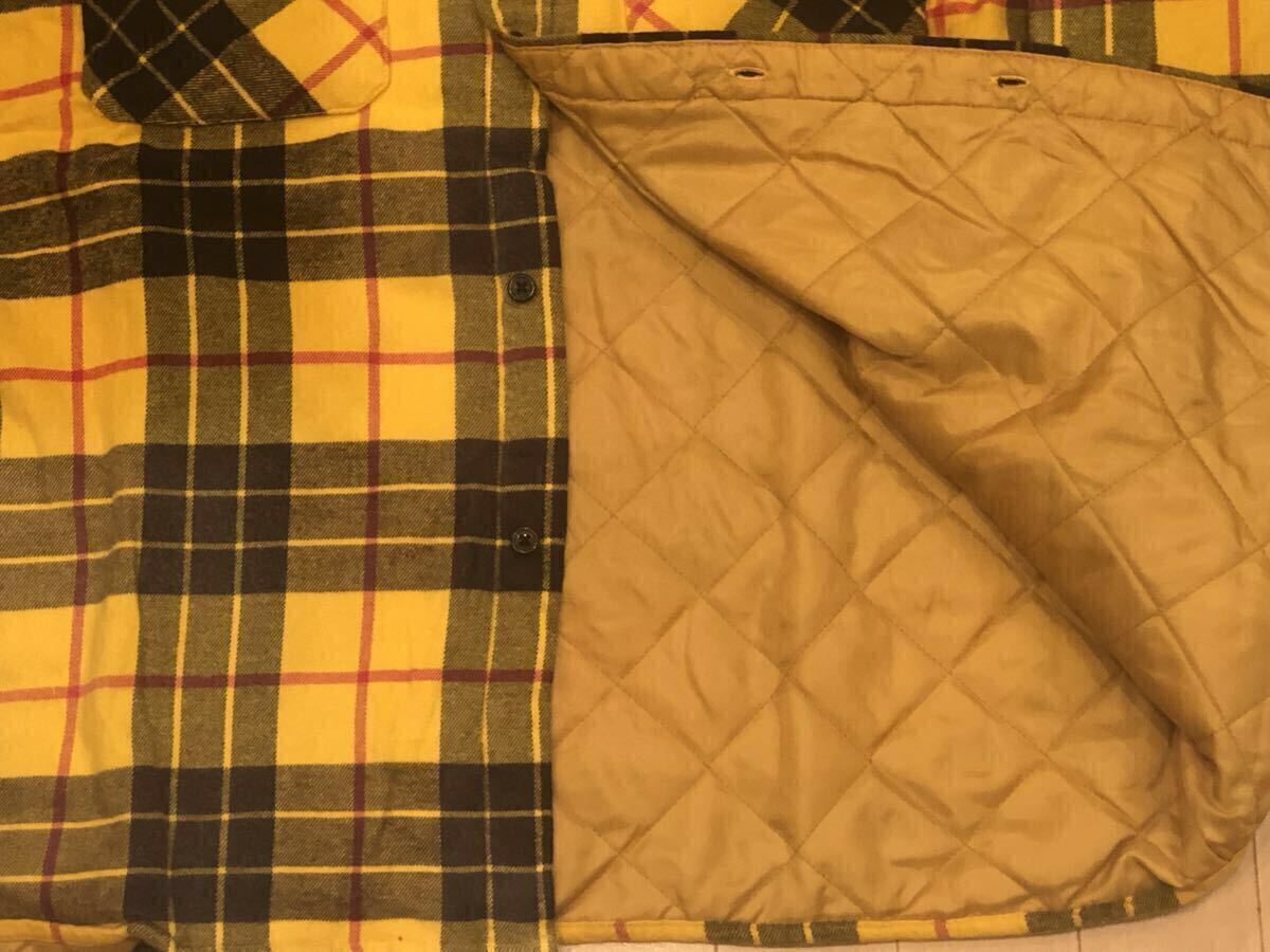 1円 Supreme Quilted Plaid Shirt XL Yellow シュプリーム キルテッド プレイド シャツ ネルシャツ チェック 長袖シャツ boxlogo ボックス_画像3