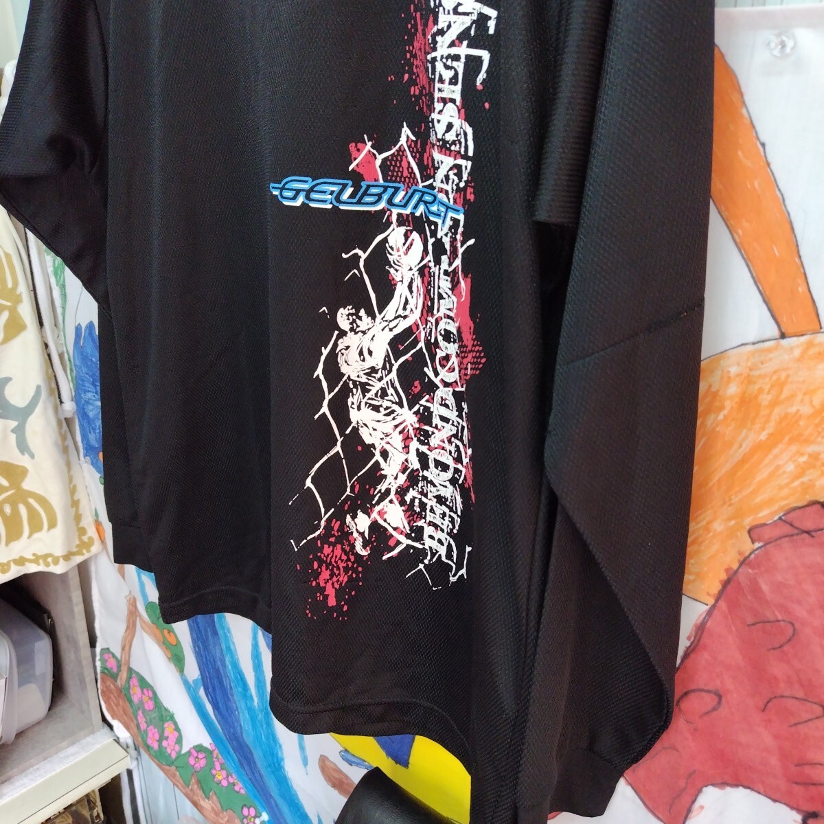 アシックス asics 長袖 ブラック Tシャツけ６６６　メンズオーサイズ_画像5