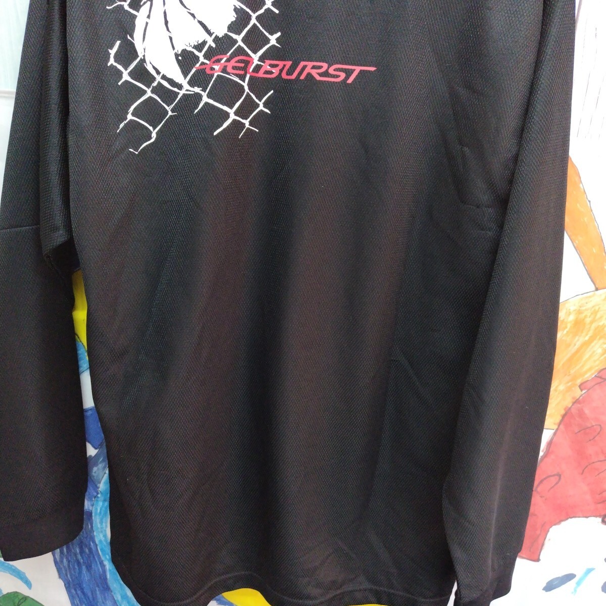 アシックス asics 長袖 ブラック Tシャツけ６６６　メンズオーサイズ_画像7