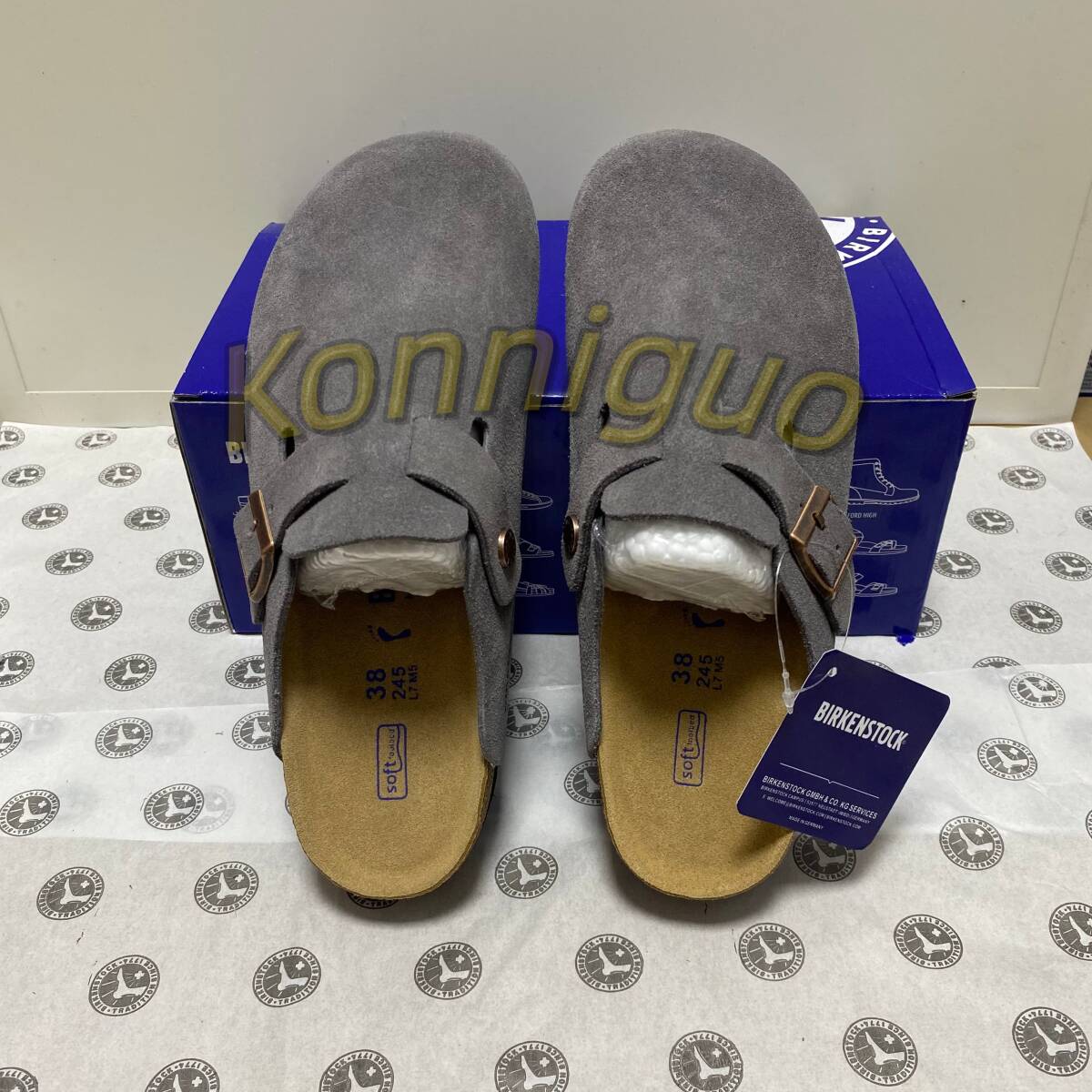 BIRKENSTOCK ビルケンシュトック ボストン サンダル レディース メンズ グレー_画像2
