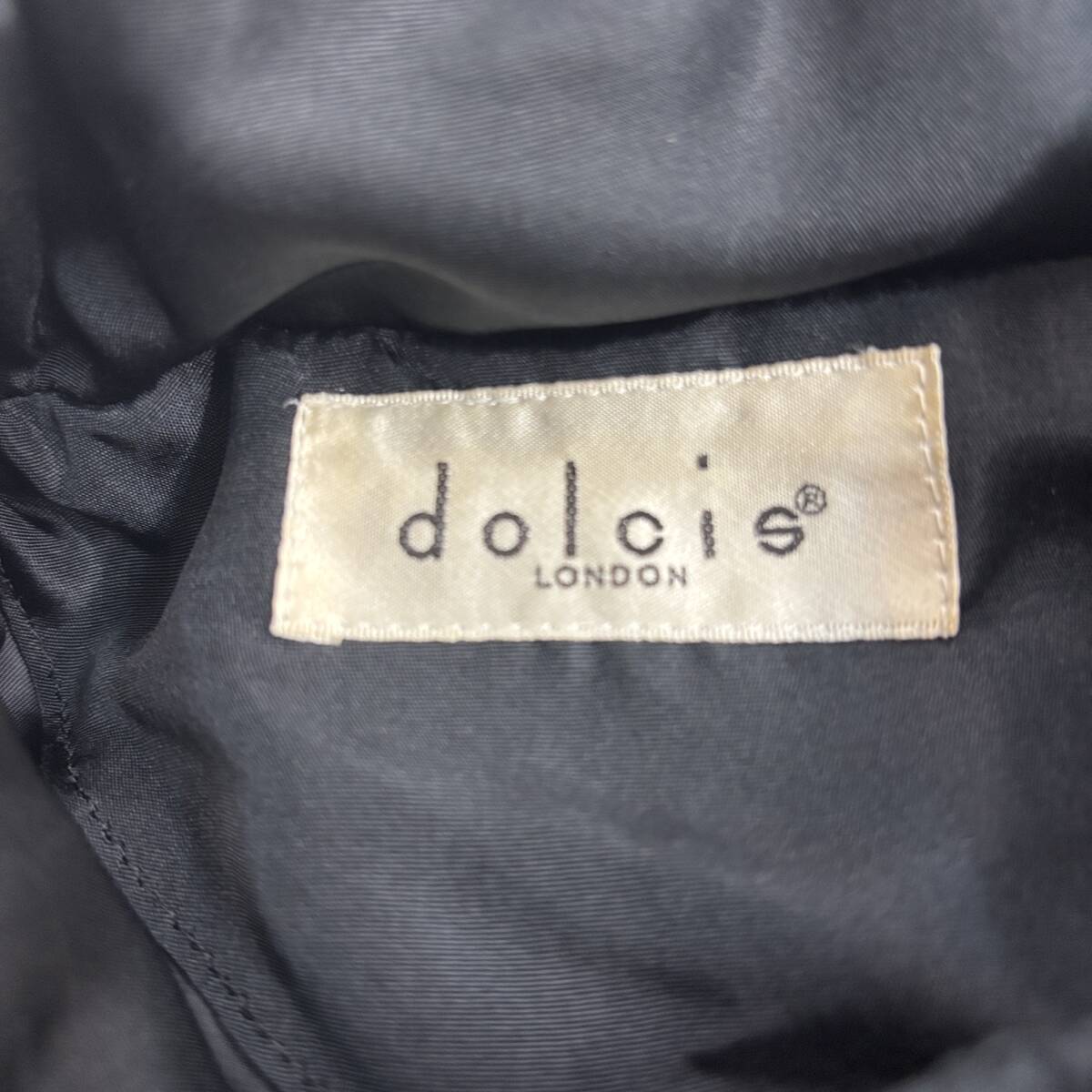 dolcis LONDON ドルシス ロンドン シルク100% キルティングジャケット LL 黒 スタンドカラー アウター 裏地キュプラ_画像2