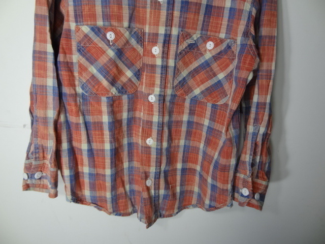 全国送料無料 デニム＆ダンガリー DENIM&DUNGAREE フィス製 子供服キッズ男＆女の子 長袖 チェックワークシャツ 110-115_画像4