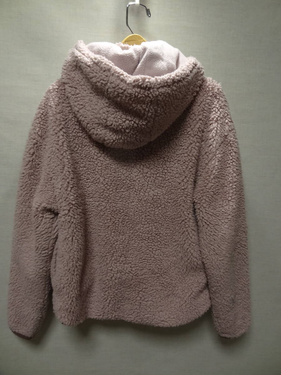 全国送料無料 ザラ ZARA 子供服キッズ女の子 くすみカラーピンク色 ボアフリース素材ジップアップパーカー 150(152)_画像7