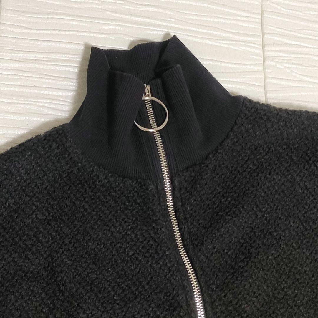 66girls ロクロクガールズ 韓国 2wayネック ハーフジップアップニットプルオーバー サイズフリー ゆったりシルエット デイリーユース_画像6