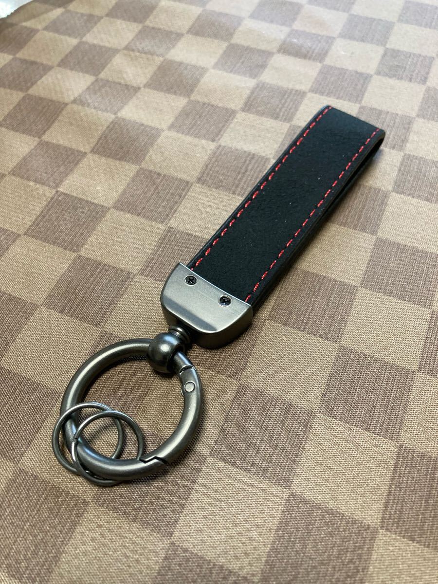 VW フォルクスワーゲン Volkswagen キーホルダー キーリング カラビナ GTI ブラック ゴルフ ポロ スエードレザー おしゃれ アクセサリー_画像2