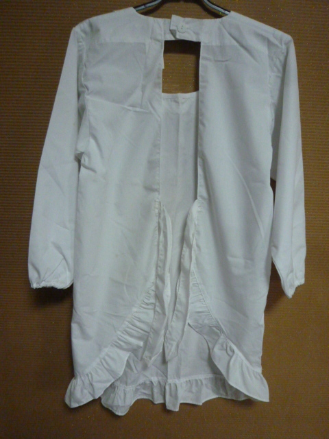 未使用★割烹着 かっぽう着 エプロン M 抗菌・防臭・防虫加工 ひのきクリーン_画像2