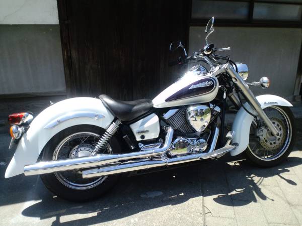 【限定 安心の取り付け確認済!】ヤマハ ドラッグスター250用 社外フェンダーセット(白ゲルコート)_画像1