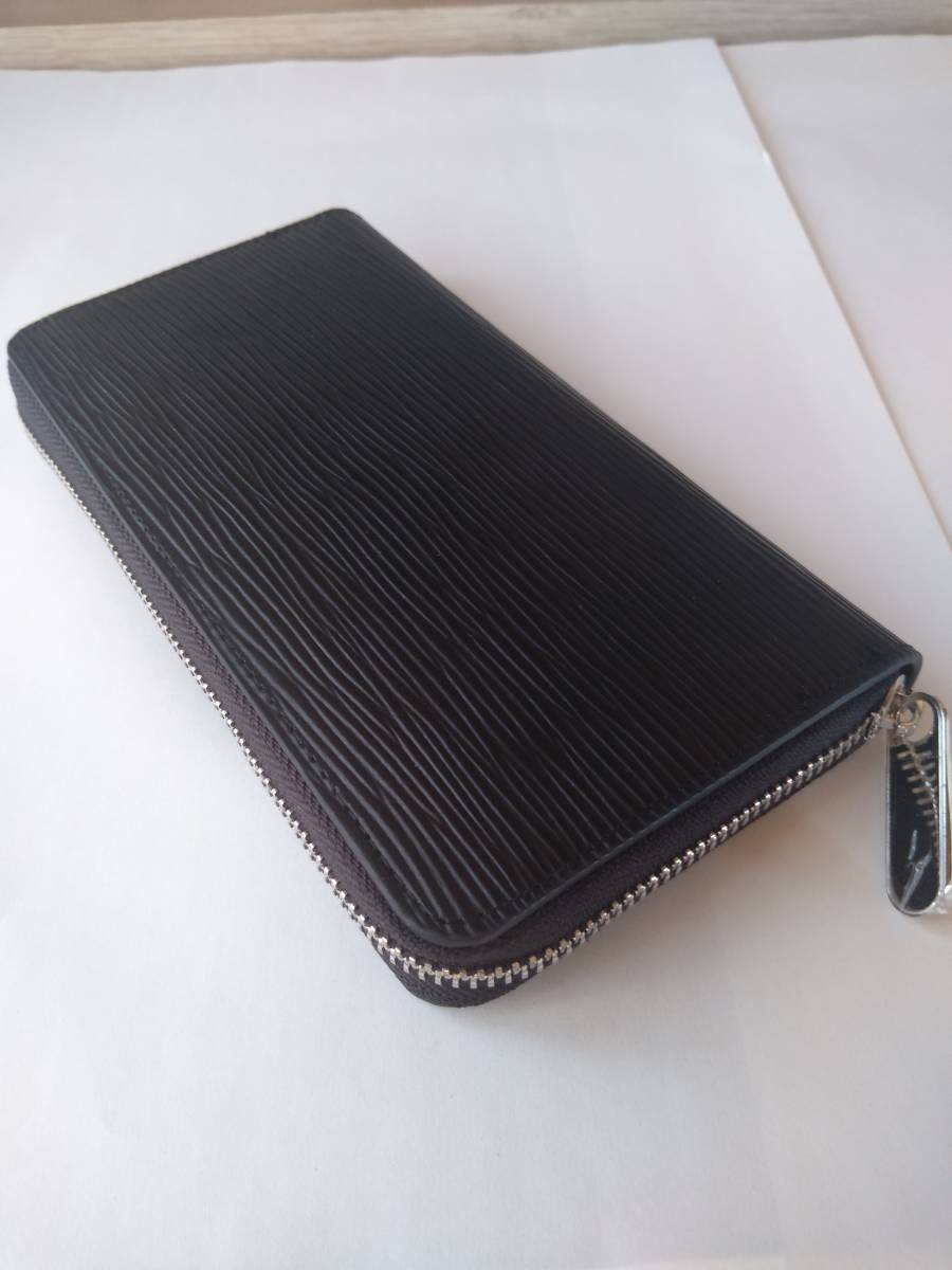 送料無料 長財布 メンズ ジッピー ウォレット エピレザー 本革 ラウンドファスナー レディース プレゼント 大容量 高級感 黒 ブラック ..._画像1