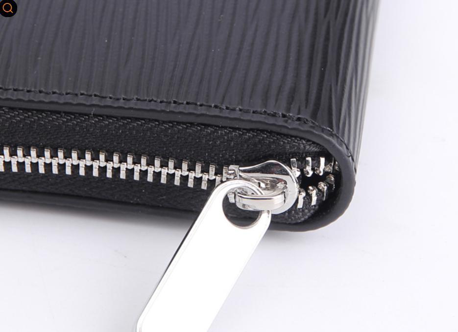 送料無料 長財布 メンズ ジッピー ウォレット エピレザー 本革 ラウンドファスナー レディース プレゼント 大容量 高級感 黒 ブラック ..._画像2
