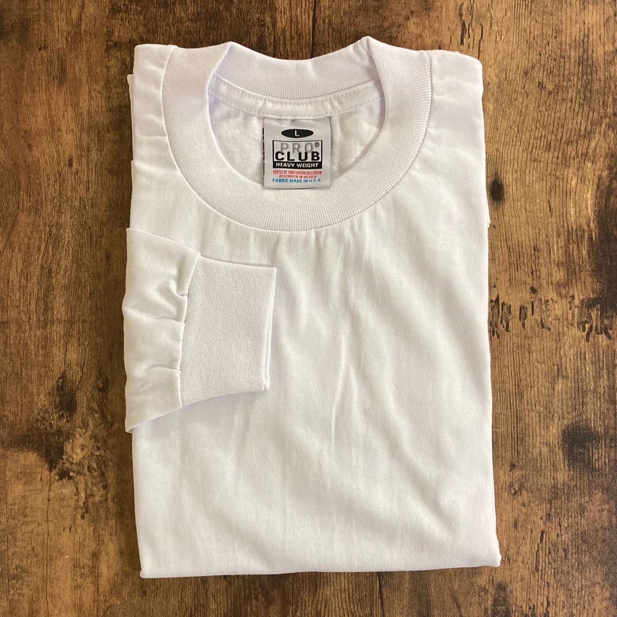 【プロクラブ】新品未使用 6.5oz 無地 ヘヴィーウェイト ロンT 白 ホワイト XL proclub 114_画像3