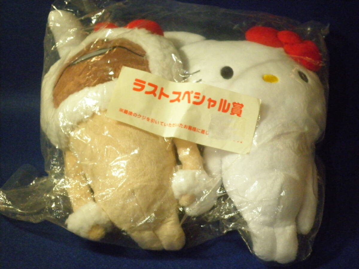 ☆ぬいぐるみ 『キティ&なめこ 手つなぎぬいぐるみ』 ラストスペシャル賞 未開封 なめこ栽培キット ハローキティ サンリオ当たりくじ☆_画像1