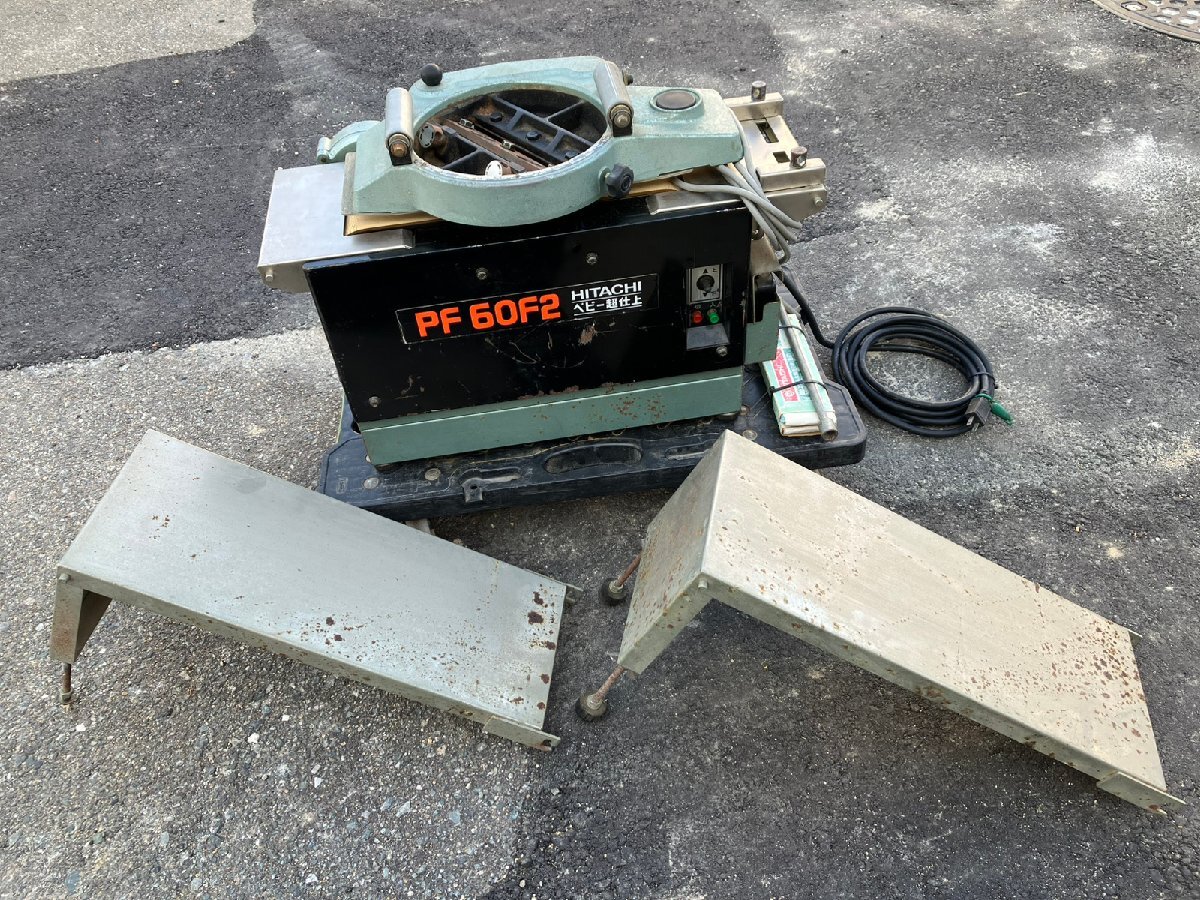 [ б/у ] HITACHI Hitachi Koki 180mm супер отделка рубанок запись PF60F2 [ Hakata магазин ] Hitachi * foot переключатель приложен * * стоимость доставки : оплата при получении витрина одновременно распродажа товар 