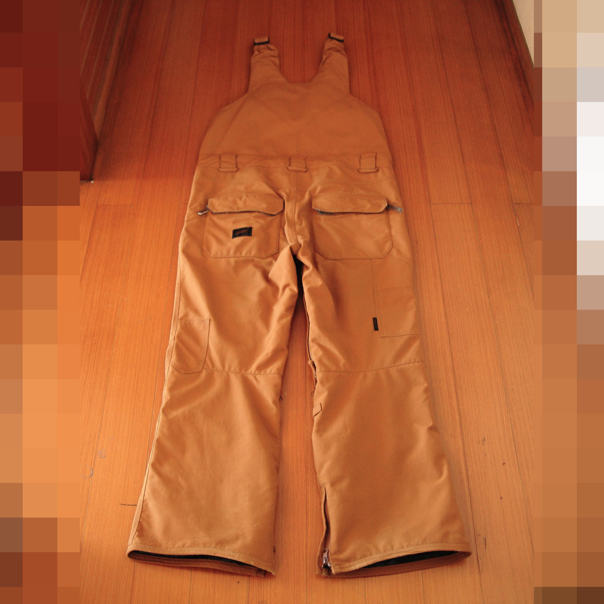 BILLABONG ビラボン ビブパンツ 布施 忠モデル カーキ L USED美品_画像2