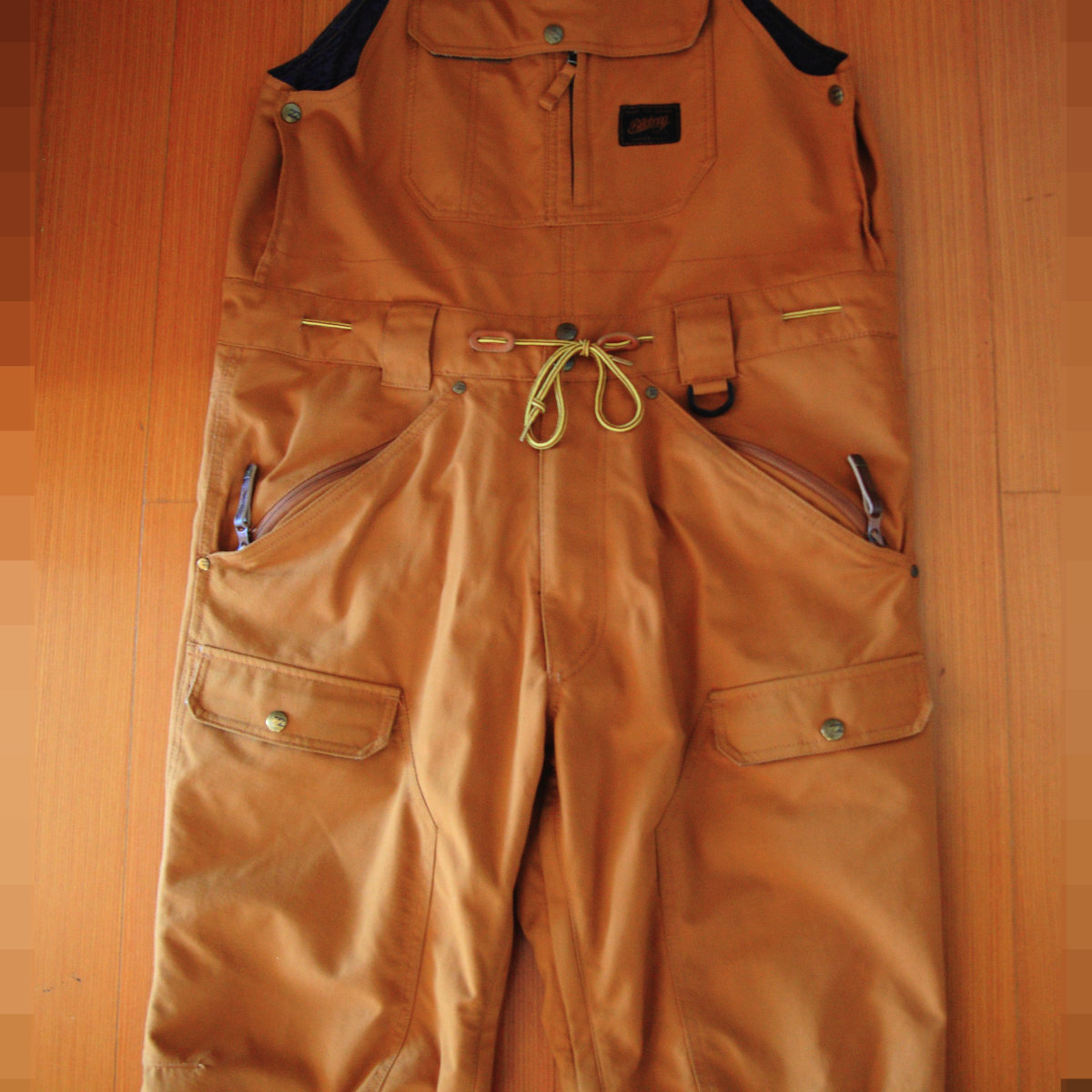 BILLABONG ビラボン ビブパンツ 布施 忠モデル カーキ L USED美品_画像4