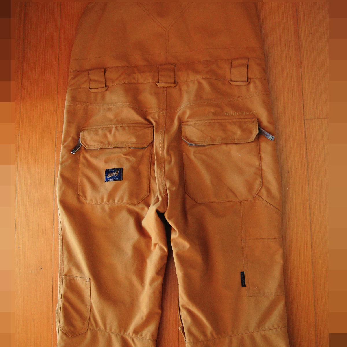 BILLABONG ビラボン ビブパンツ 布施 忠モデル カーキ L USED美品_画像7