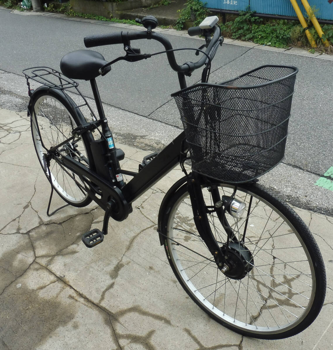 ジャンク★千葉発★引取り歓迎★サイモト自転車 電動アシスト自転車 エヴァ 26型 バッテリー2個・充電器付【EB5.8-FVーB260ALRーB】_画像1