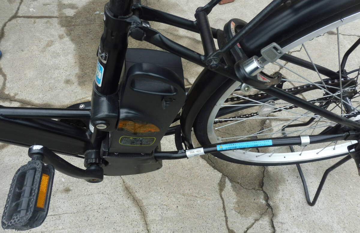ジャンク★千葉発★引取り歓迎★サイモト自転車 電動アシスト自転車 エヴァ 26型 バッテリー2個・充電器付【EB5.8-FVーB260ALRーB】_画像4