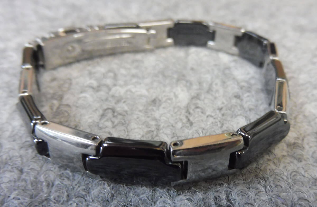 身体の周波数を整える★グッドハーツブレスレット ブランノワール 腕まわり18.5cm 32g ゆったりめ Ｇood-ＨＥＡＲＴＺ ＳＳ316Ｌ_画像1