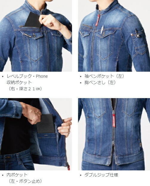 バートル 5011 ジャケット 3/ネイビー LLサイズ メンズ 春夏用 5011シリーズ 上着 長袖 接触冷感 作業服 作業着_画像3