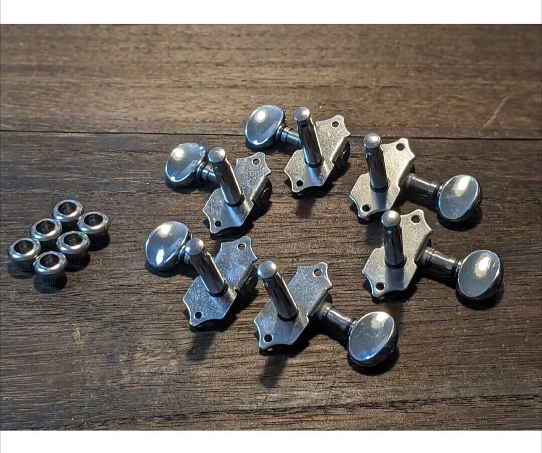 ギター用　ペグ　3:3　未使用品　オープンタイプ　サークルボタン_画像3