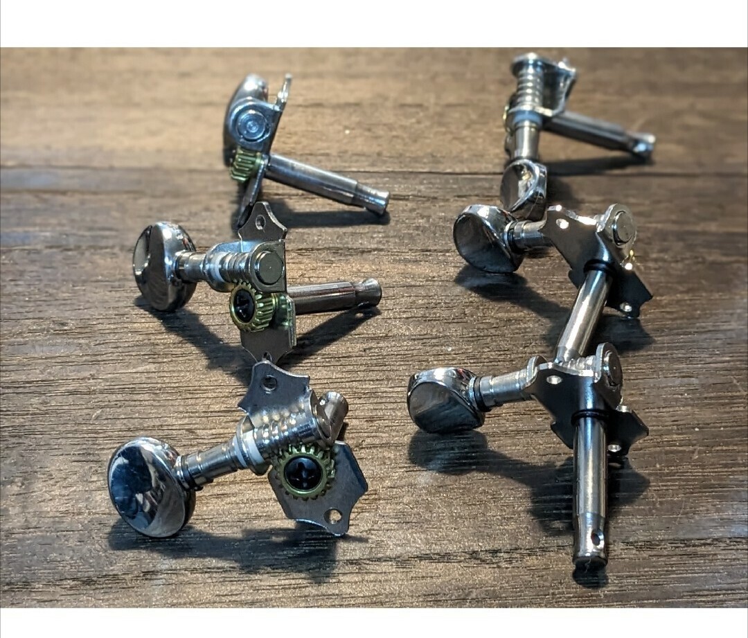ギター用　ペグ　3:3　未使用品　オープンタイプ　サークルボタン_画像2