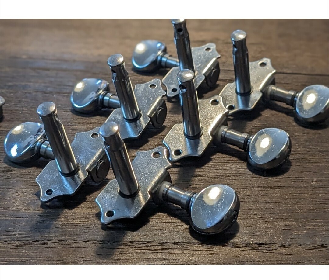 ギター用　ペグ　3:3　未使用品　オープンタイプ　サークルボタン_画像4