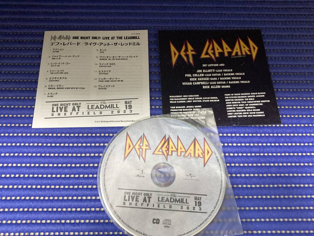 【紙ジャケ SHM-CD】DEF LEPPARD / Live At the Leadmill ’24年作_画像2