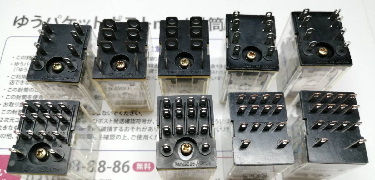 オムロン 　リレー 6種　(MY2Z , LY2N , LY2N-D2 , MY2ZN-D2 , MY4N . MY4N-D2)　9個