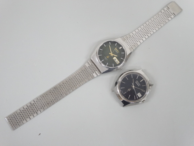 ジャンク 2点セット まとめて SEIKO セイコー TYPE Ⅱ タイプ 2 4336-8060 グリーン 緑 文字盤 3802-7010 クオーツ メンズ 腕時計_画像6