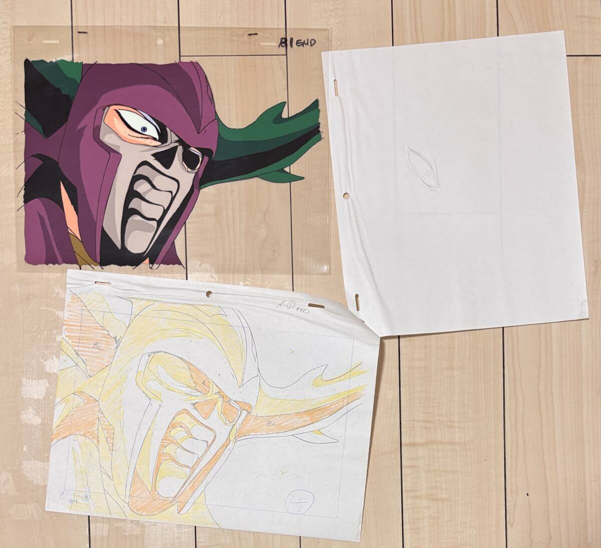 D332 鎧伝サムライトルーパー セル画 原画 動画 四魔将 幻魔将 螺呪羅 ラジュラ 妖邪軍団 池田成 浜津守 サンライズ アニメ 当時物 レア_画像1