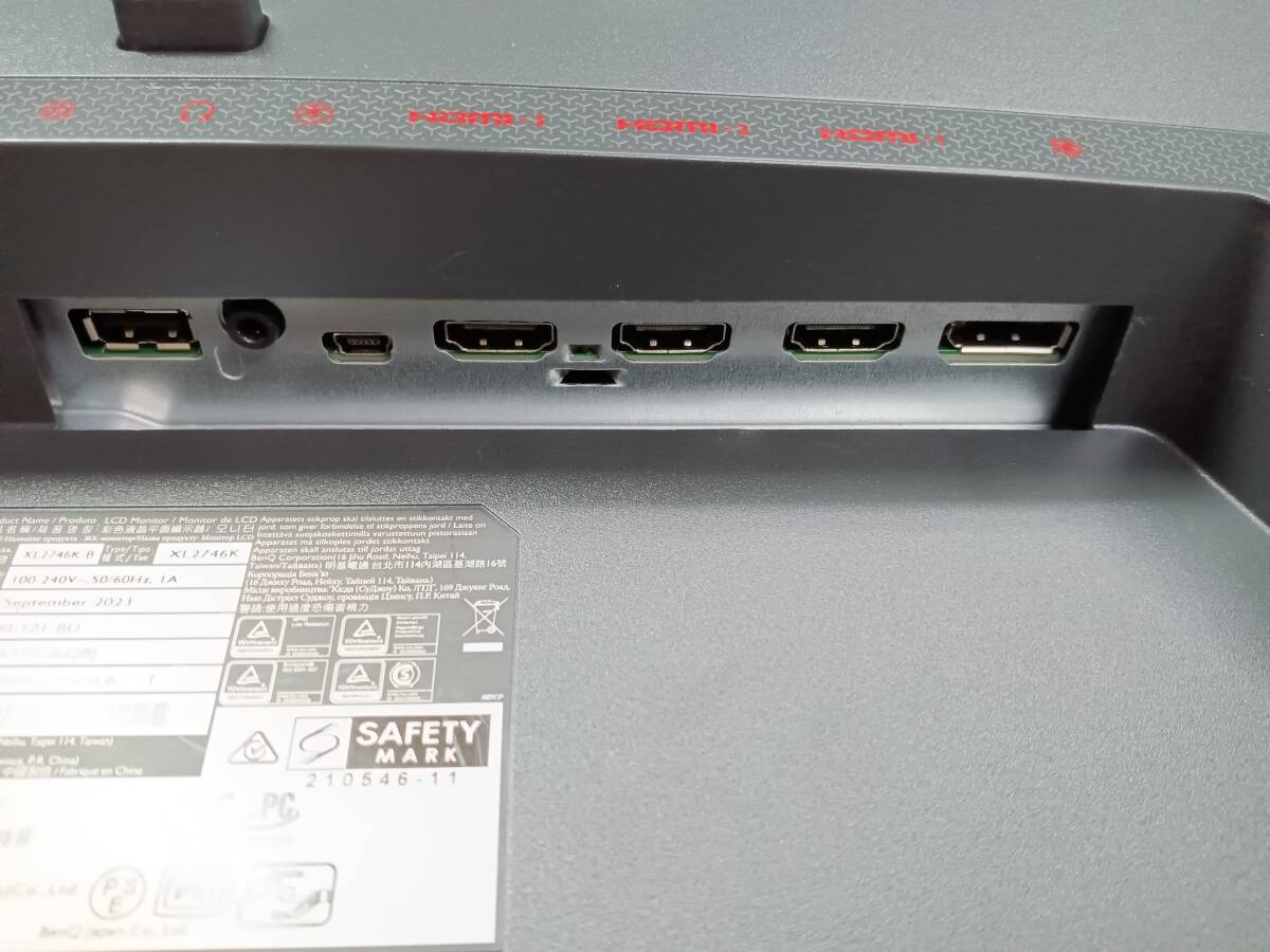 【良品/ゲーミングモニター】BenQ ZOWIE XL2746K 27インチ 240Hz [HDMI/Displayport]液晶モニター/2023年製/動作品_画像7