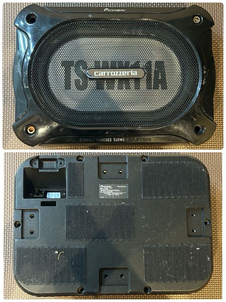 カロッツェリア carrozzeria パイオニア Pioneer パワードサブウーハー TS-WX11A 本体のみ 3台セット 現状品 _画像4
