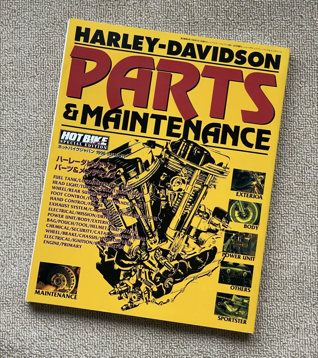 ハーレーダビッドソン　パーツ&メンテナンス　ホットバイクジャパン　1996.5増刊_画像1