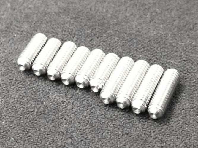 Stainless Saddle Height Screws Set For 5-Strings Bass (10) / 5弦ベース 弦高イモネジ M3(10mm×4+8mm×6)日本全国送料無料!_画像3