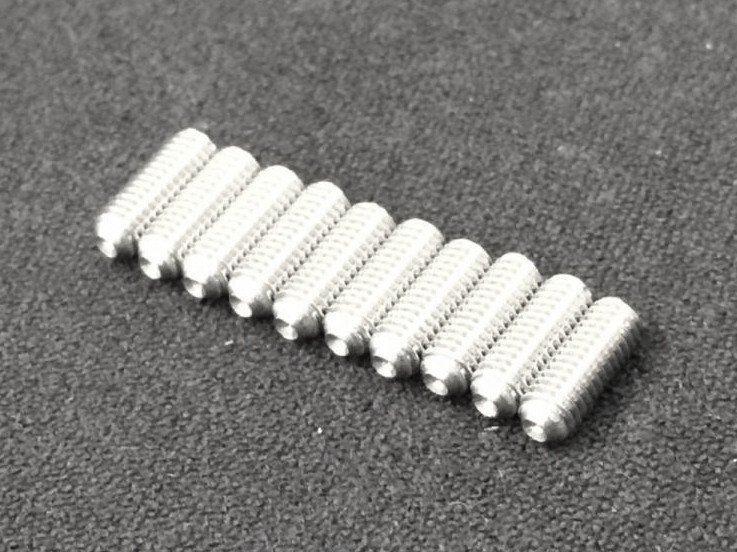 Stainless Saddle Height Screws Set For 5-Strings Bass (10) / 5弦ベース 弦高イモネジ M3(8mm×10）日本全国送料無料！_画像3