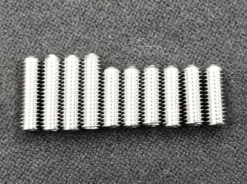 Stainless Saddle Height Screws Set For 5-Strings Bass (10) / 5弦ベース 弦高イモネジ M3(10mm×4+8mm×6)日本全国送料無料!_画像2