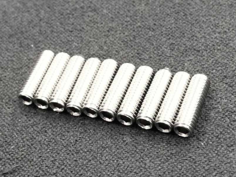 Stainless Saddle Height Screws Set For 5-Strings Bass (10) / 5弦ベース 弦高イモネジ M3(10mm×10）日本全国送料無料！_画像1
