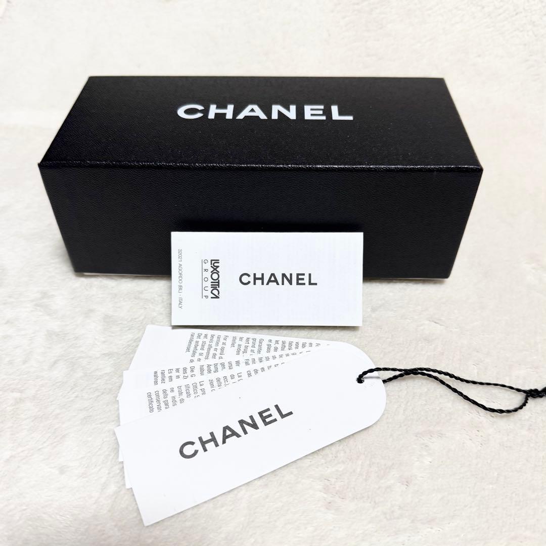 1円~ 希少 CHANEL シャネル サングラス 6020 ココマーク ラップアラウンド ダークブラウン ケース 箱付き_画像10