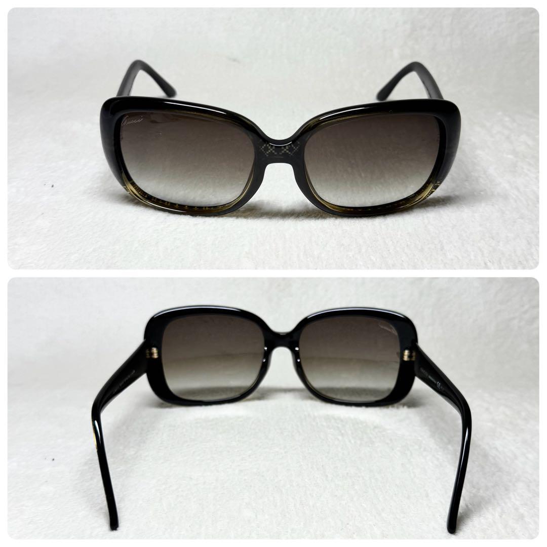 1円~ 美品 GUCCI グッチ サングラス GG 3593/F/S W8HJD インターロッキング ディアマンテ ブラックゴールド_画像3