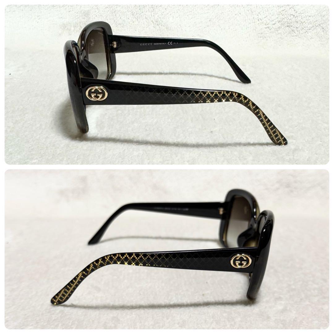 1円~ 美品 GUCCI グッチ サングラス GG 3593/F/S W8HJD インターロッキング ディアマンテ ブラックゴールド_画像5