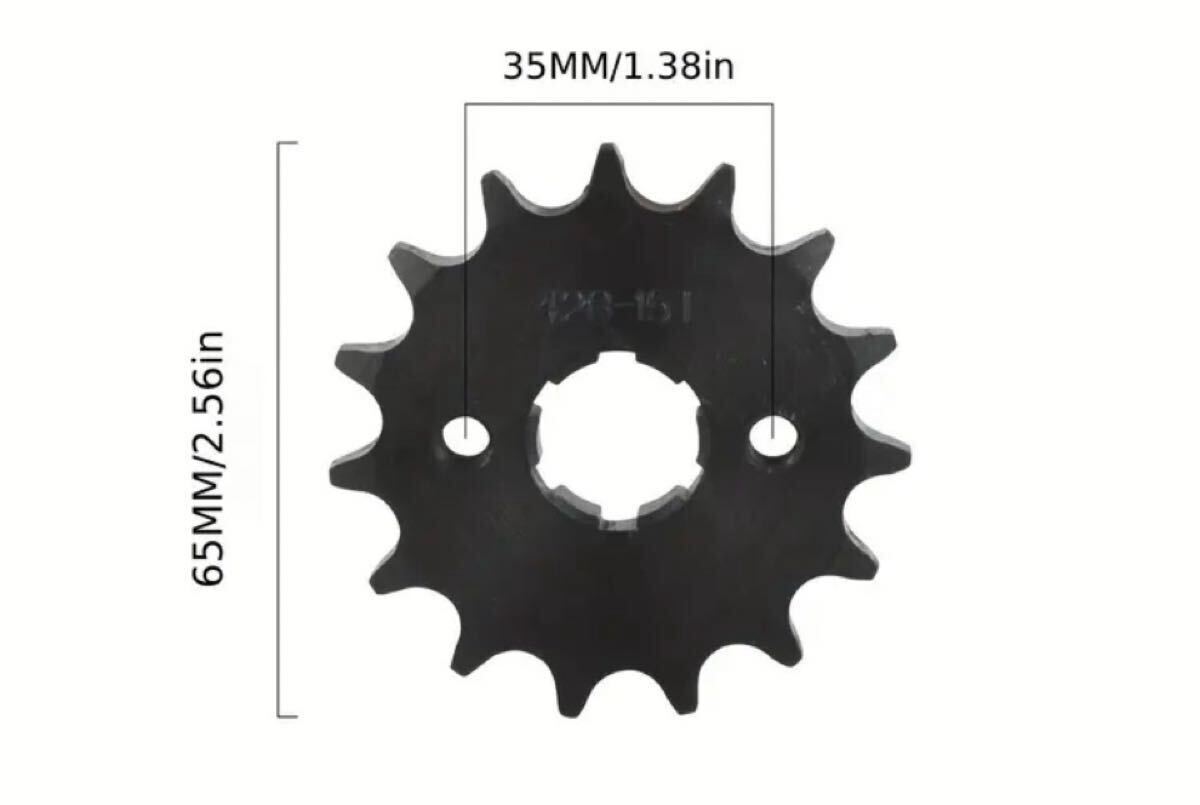 【開封済み】【未使用】ホーク250 ストリートバイク用ガスケットネジ付きスプロケット 428-15T _画像3