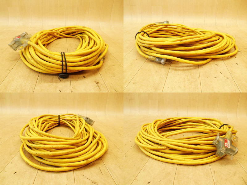 〇 ハタヤ HATAYA 延長コード 20m ソフト延長コード 電源 2.0mm×20m D2619-GF5G 3口 電気 防じん 延長ケーブル 現場 VCTF コンセント_画像4