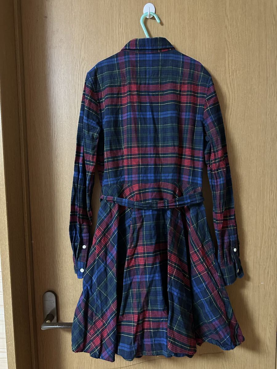 ◇POLO RALPH LAUREN ポロ ラルフローレン チェック ネル シャツ ワンピース 14 150/80 ①◇