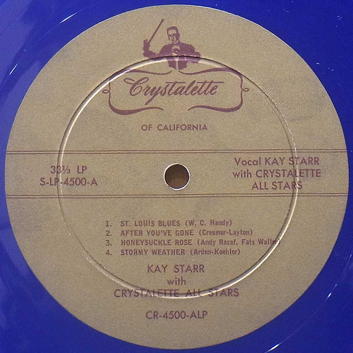 ◎激レア!昔は2万!青盤!Mono!ダブル洗浄済!★Kay Starr(ケイ スター)『Kay Starr Sings Volume 1 (blue vinyl)』 USオリジ10inch LP #62635_画像3