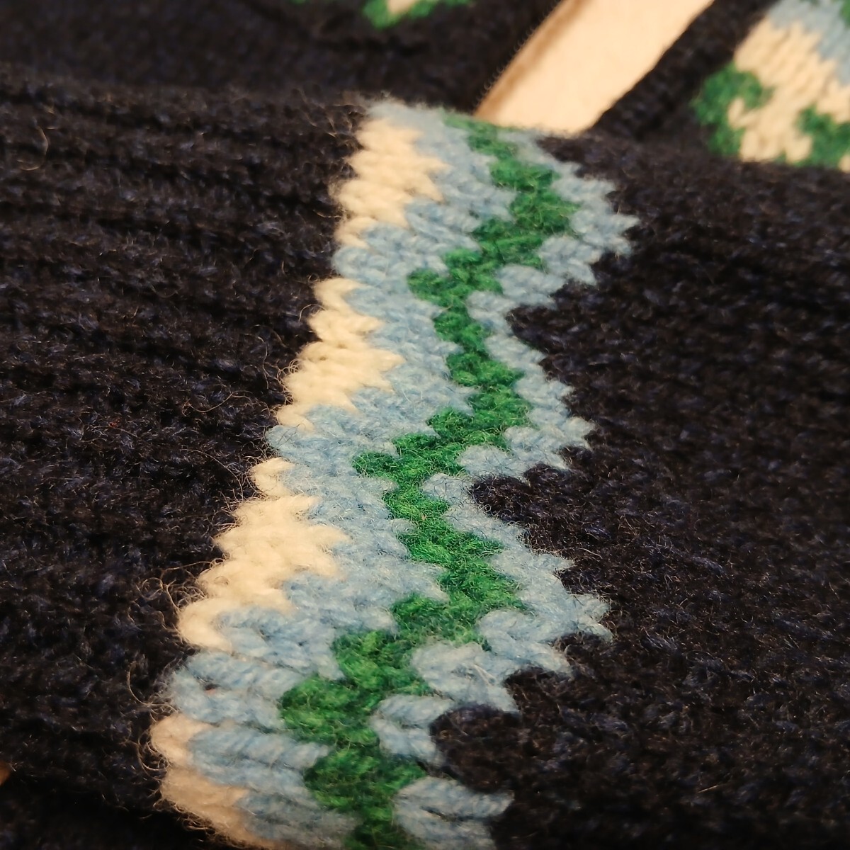 LLBean ウィメンズ ウールセーター Wファスナー クラシック ラグ シェルパ ラインド ジップ カーディガン フェア アイル_画像4