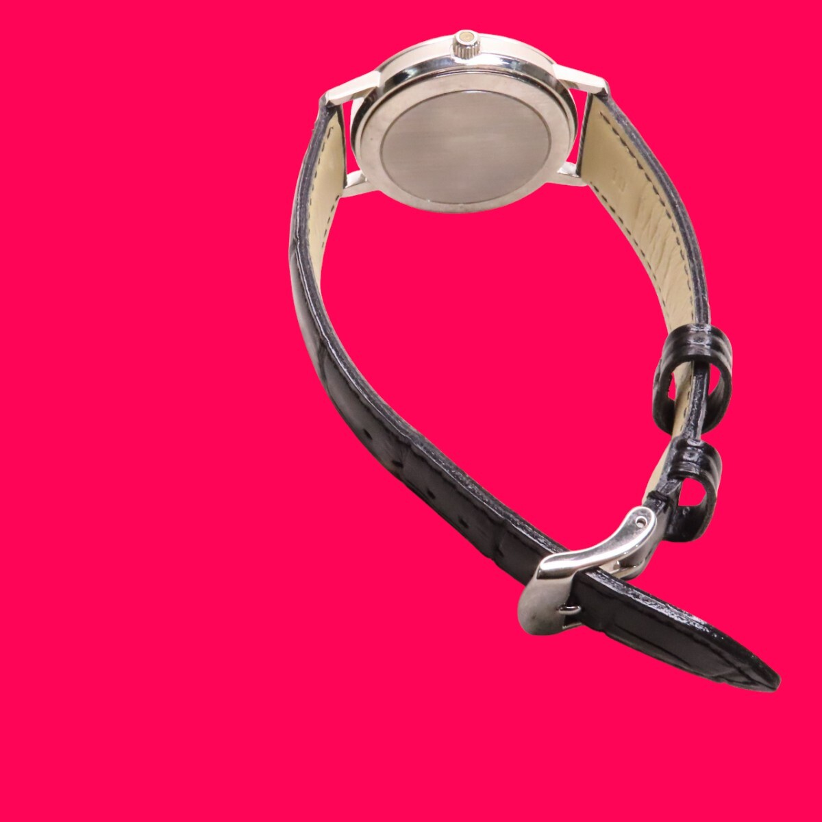 ■♪価格高騰!資産価値！稼働電池新品メンズビンテージ高級超レア！ OMEGA オメガ Seamaster シーマスター デート クオーツ ベルトほぼ新品_画像5