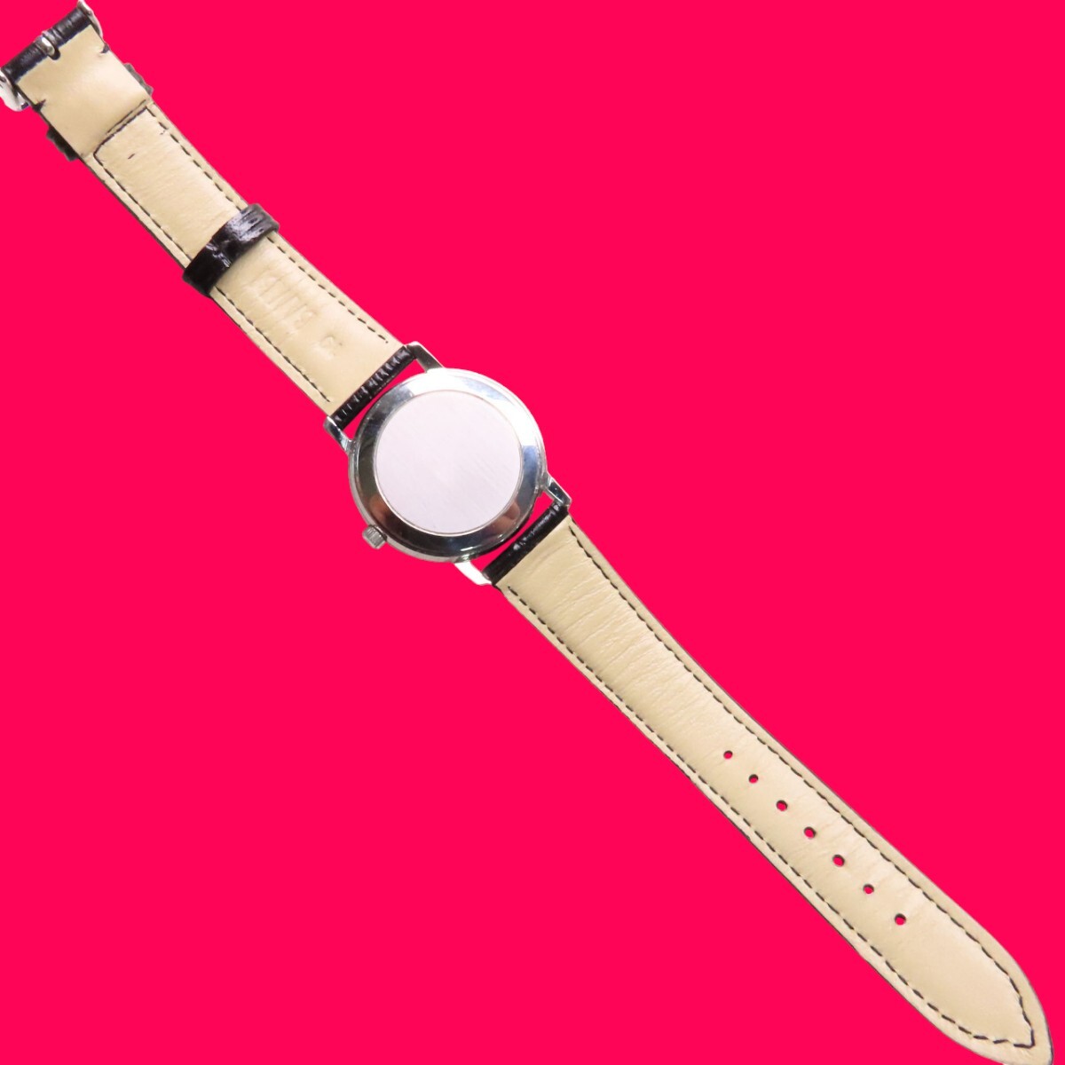 ■♪価格高騰!資産価値！稼働電池新品メンズビンテージ高級超レア！ OMEGA オメガ Seamaster シーマスター デート クオーツ ベルトほぼ新品_画像7