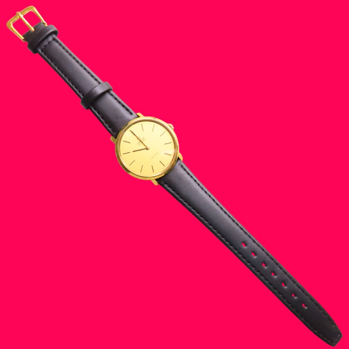 ■♪価格高騰! 資産価値！ 稼働 電池新品 メンズ ビンテージ 高級超レア！ OMEGA オメガ Deville デビル クオーツ ベルト新品_画像6