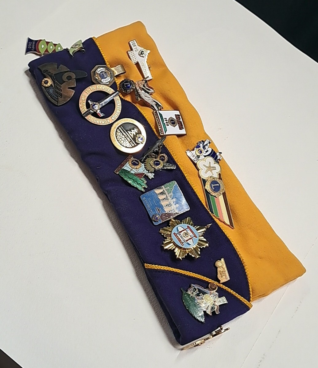 LIONS CLUB ライオンズクラブ MITSUWA CROWN CAP ミツワ クラウン キャップ ライオンズ制帽 バッジ ピンバッジ 記章 コレクション _画像4